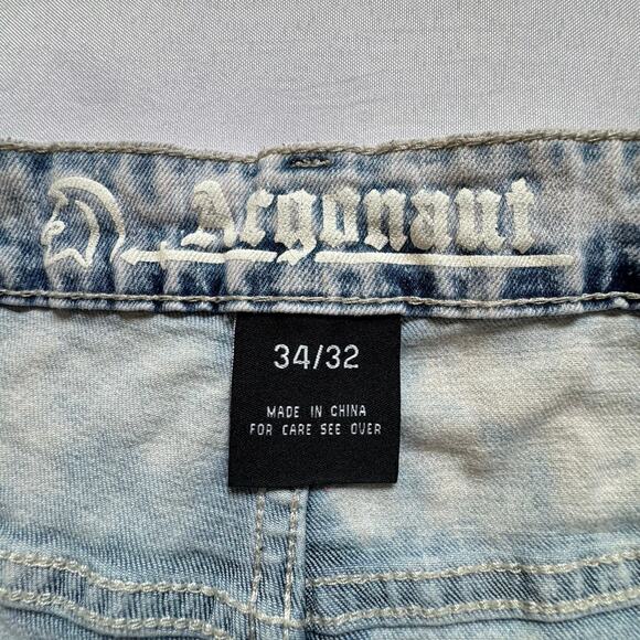 Argonaut Nation Men’s 34x32 Skinny Jeans Distressed Ripped Stretch Casual EUC - Picture 3 of 8
